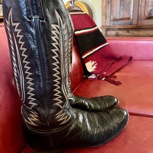 Tony Lama Men's Distressed Black Cowboy Western BOOTS Size 13